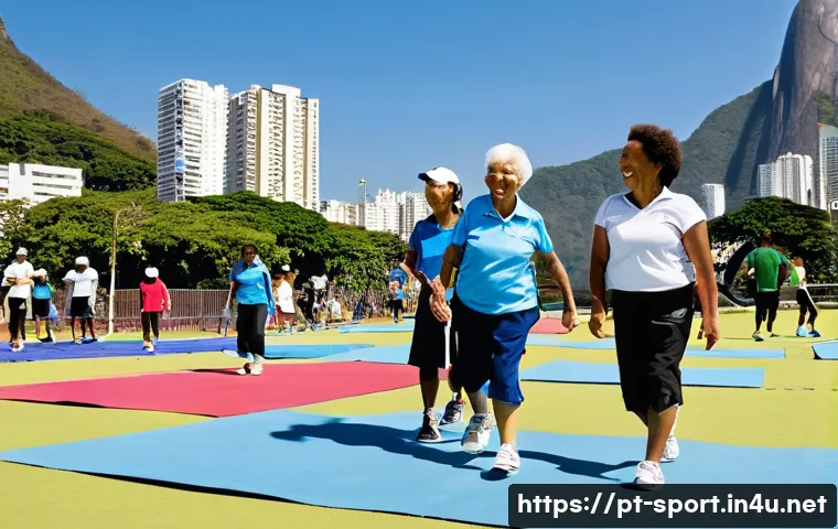 생활체육지도사와 체육단체 협력 프로젝트 - **Prompt:** A vibrant, sun-drenched community sports festival unfolds in a bustling urban park in Ri...